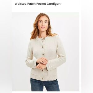 Loft Waisted Patch Pocket Cardigan